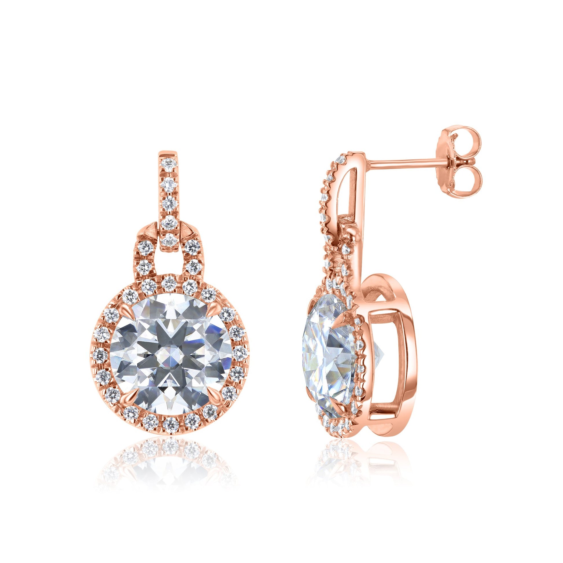 Kobelli 9.5mm Moissanite Dangle Earrings