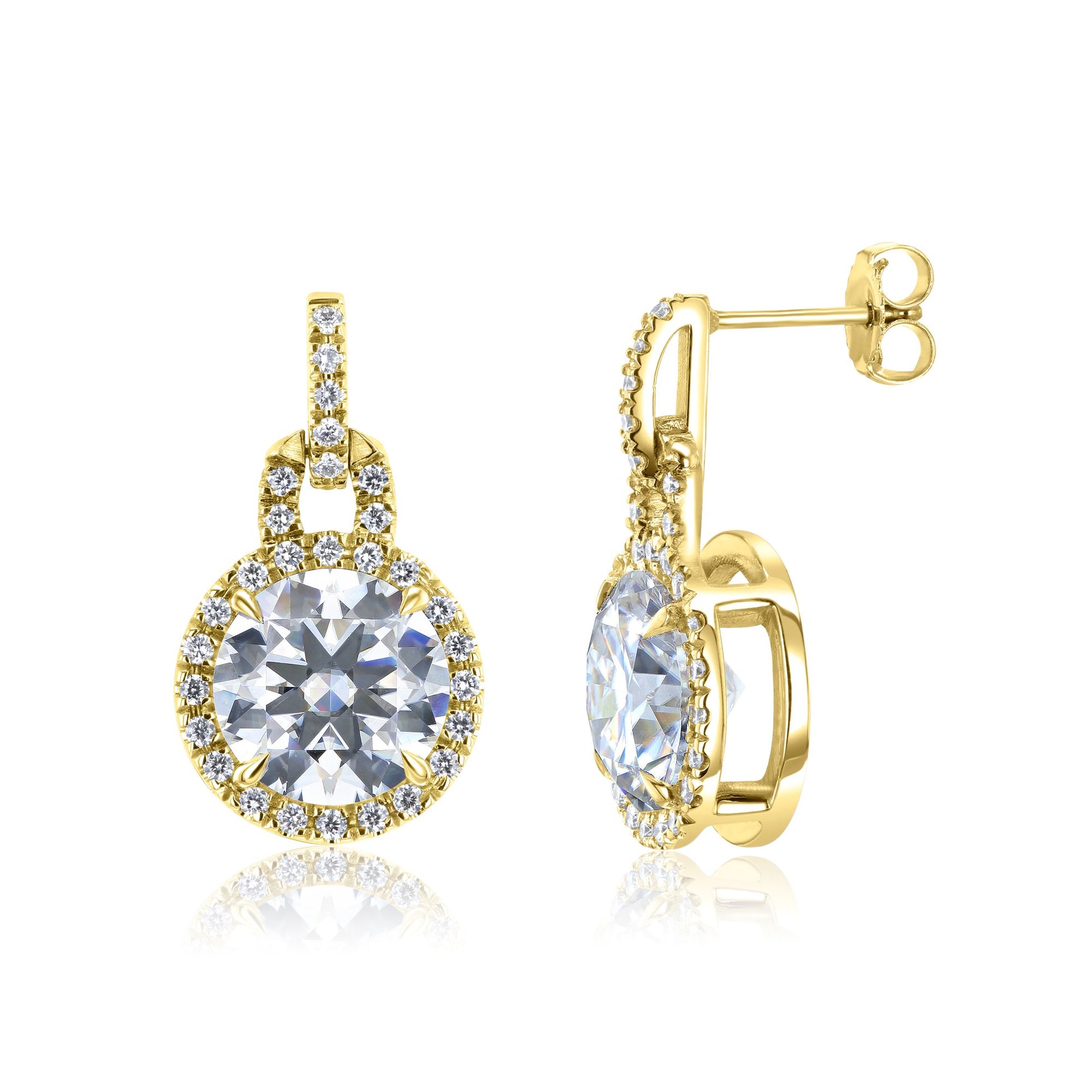 Kobelli 9.5mm Moissanite Dangle Earrings