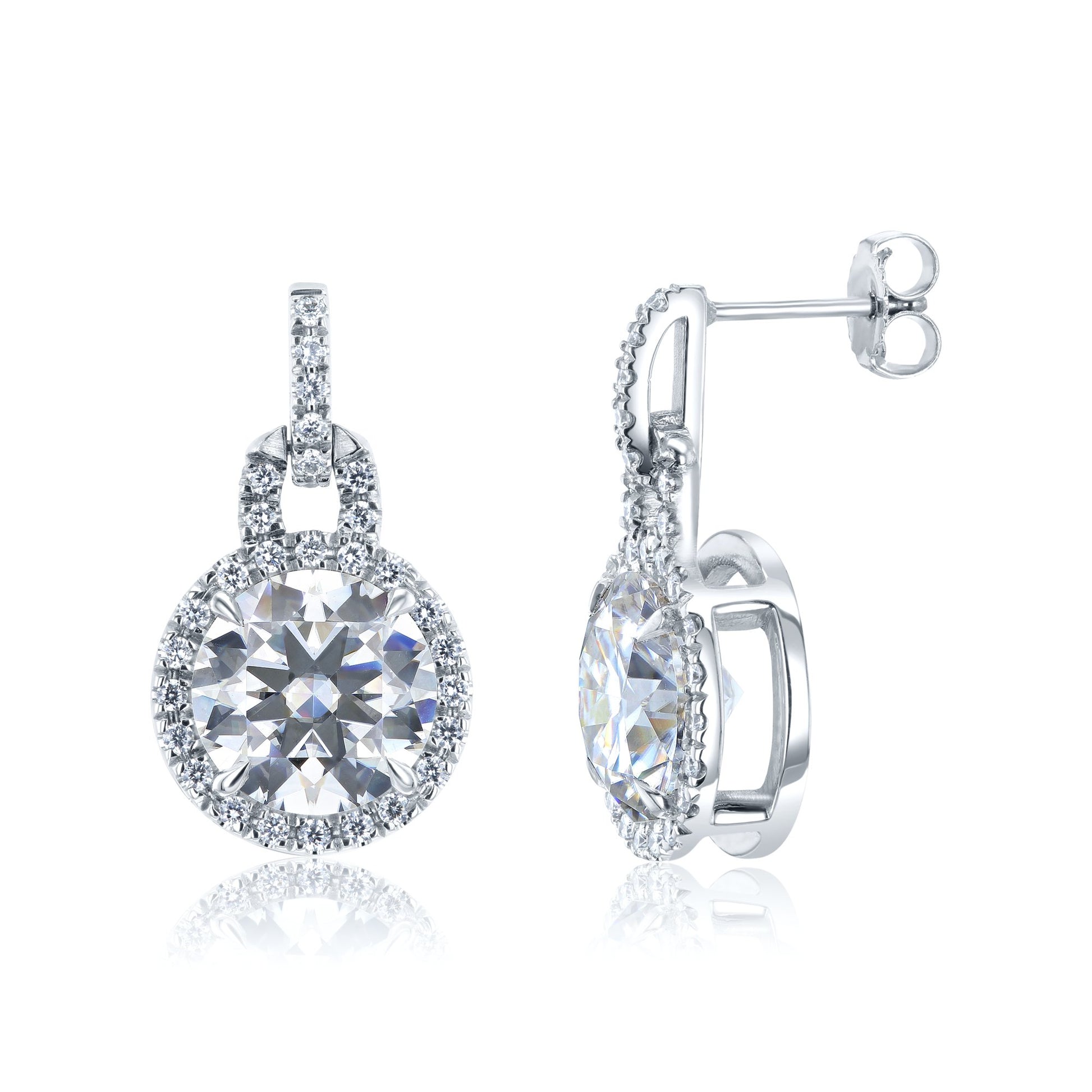 Kobelli 9.5mm Moissanite Dangle Earrings