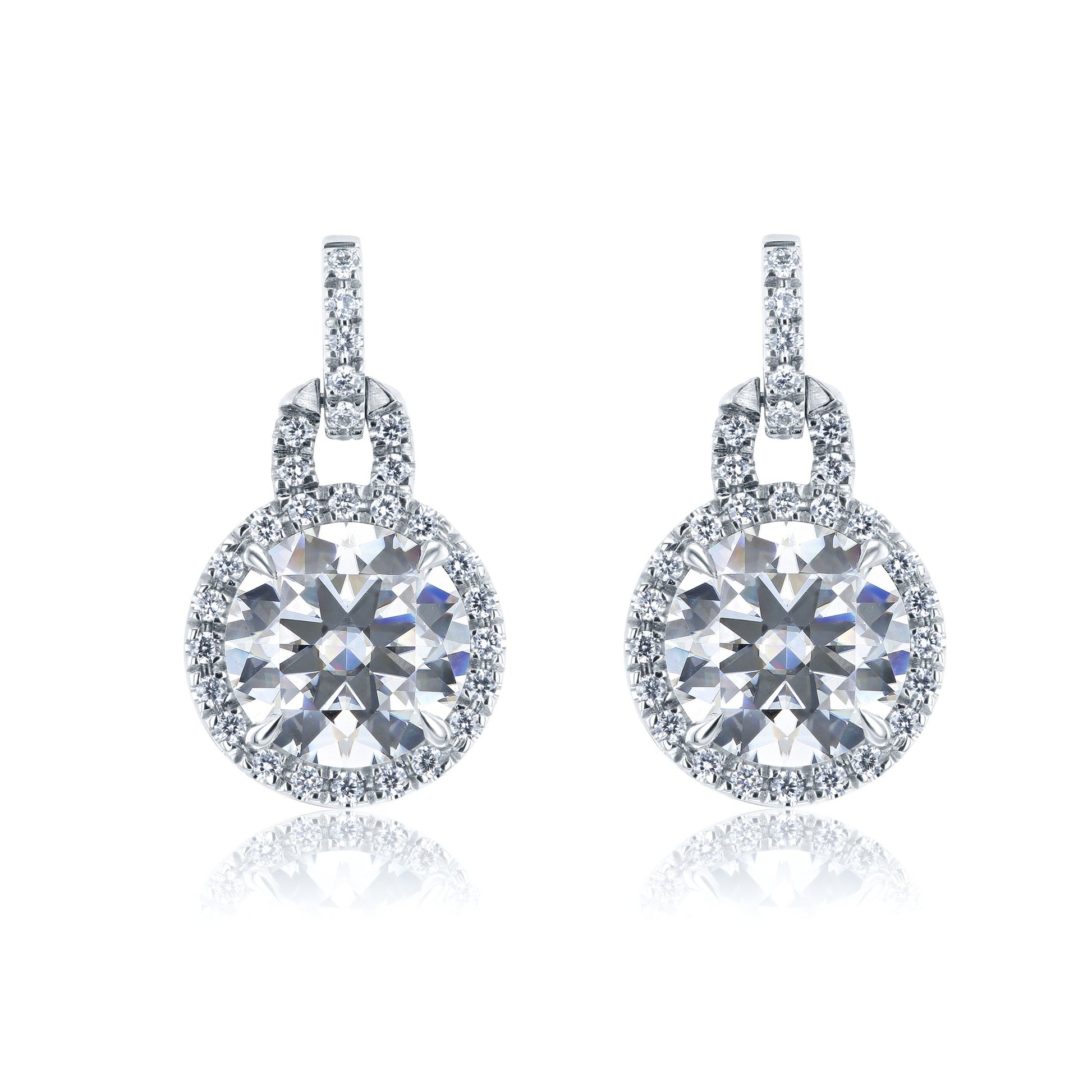 Kobelli 9.5mm Moissanite Dangle Earrings