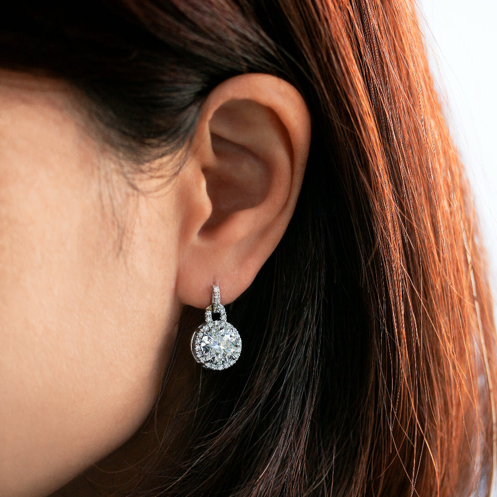 6.65 Carat Moissanite Moira Dangles