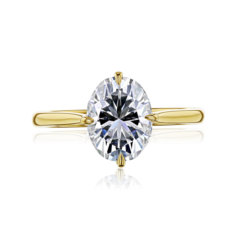 Oia 2ct Oval-cut Diamond Compass Solitaire Engagement Ring
