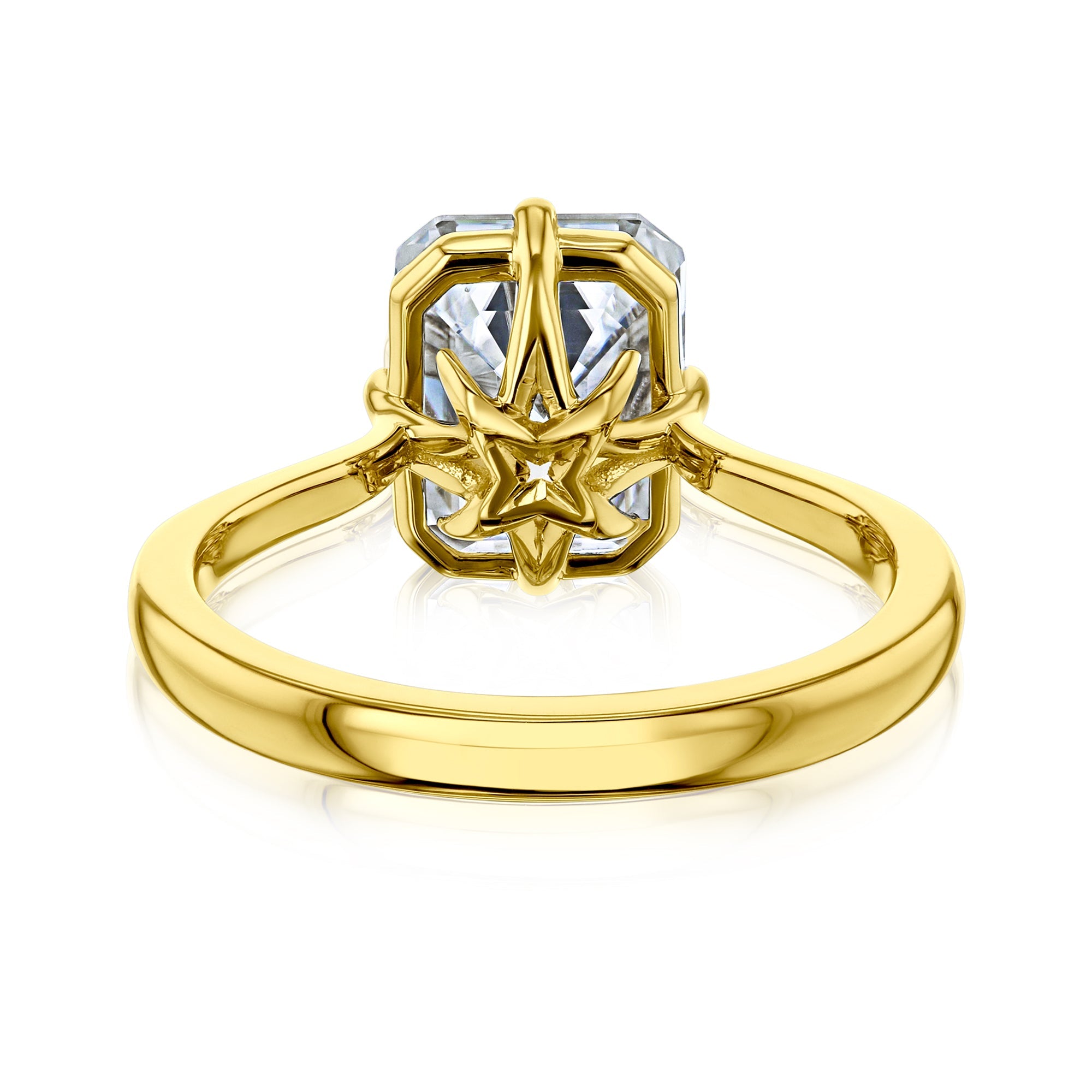 Kobelli 2.7ct Radiant Moissanite Solitaire Compass Engagement Ring - Rhodes