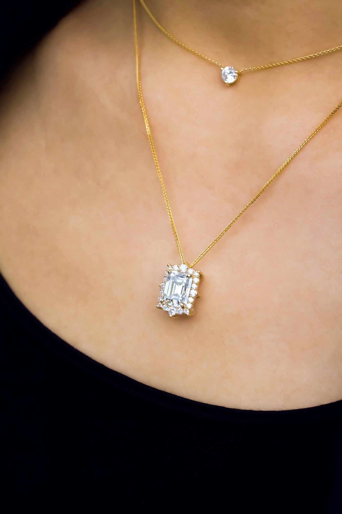 Kobelli Elizabeth Diamond & Moissanite Necklace