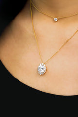Kobelli raphaela diamant & moissanite halskæde