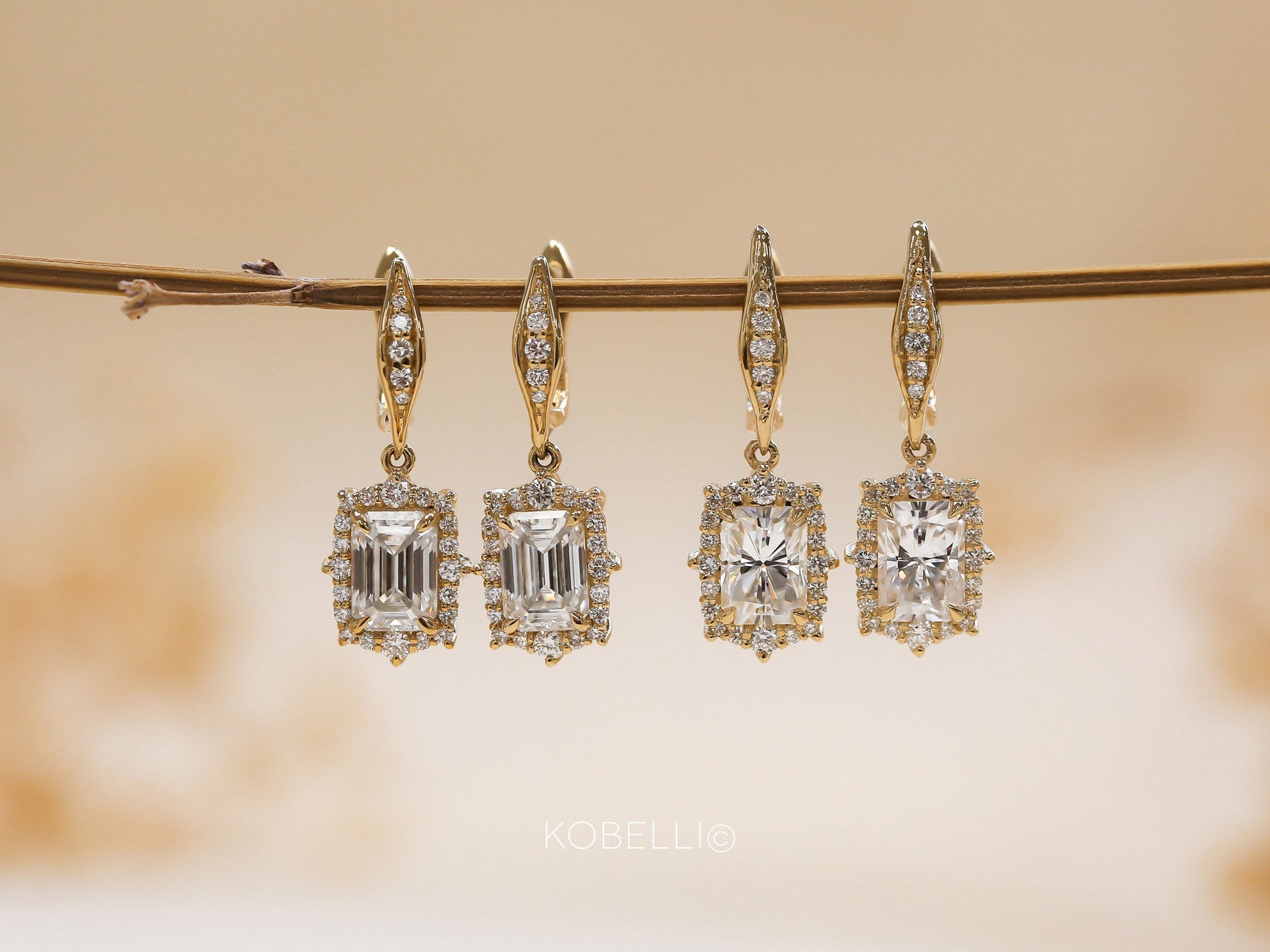 Kobelli Raina Diamond & Moissanite Earrings
