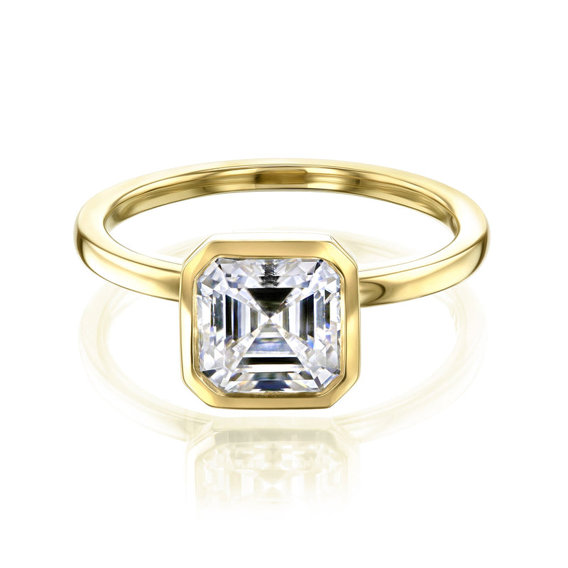 Kobelli Diamond Asscher-slipad diamantring