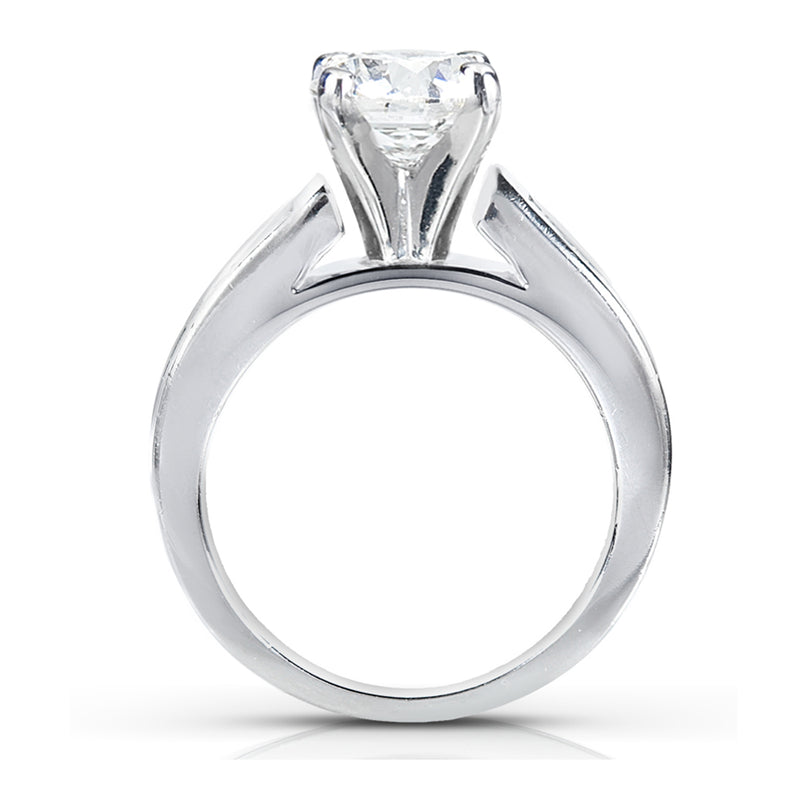 Cushion-cut Moissanite Bridal Set with Diamond Ring 3 CTW 14k White Gold
