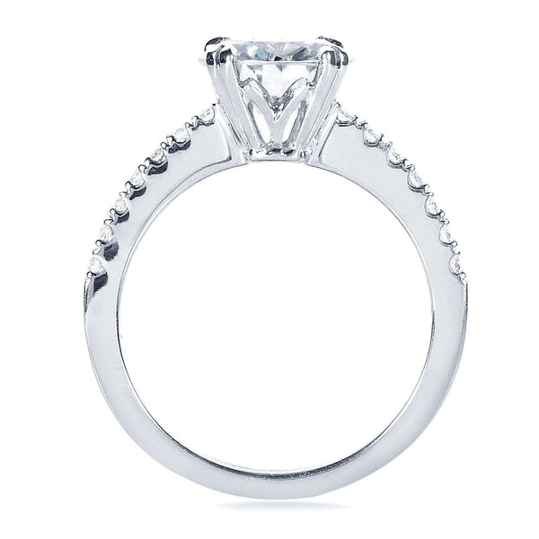 Kobelli Forever One Moissanite and Lab Grown Diamond Engagement Ring 1 3/4 CTW 14k White Gold (DEF/VS)