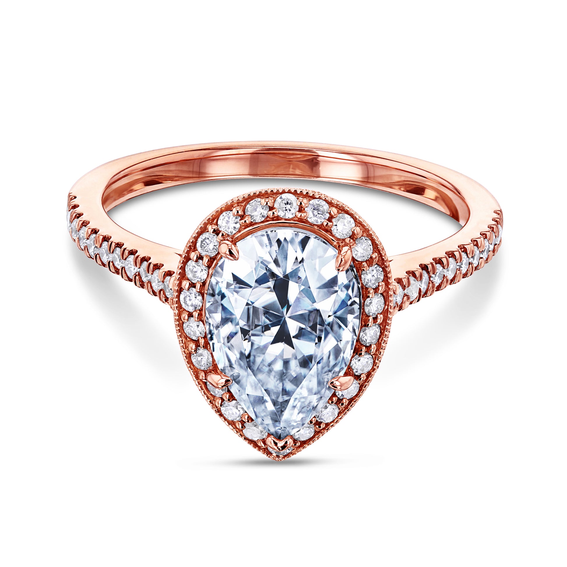 2.45 Carat Moissanite Pear Original Ring