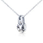 Kobelli Floating Round Moissanite Solitaire Necklace 1 CTW 14k White Gold MZ62188