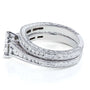 Kobelli Forever One (D-E-F) Colorless Moissanite and Diamond Channel Milgrain Bands Bridal Set 1-1/2 CTW in 14K White Gold