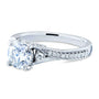 Kobelli Moissanite and Diamond Bypass Ring 14k White Gold