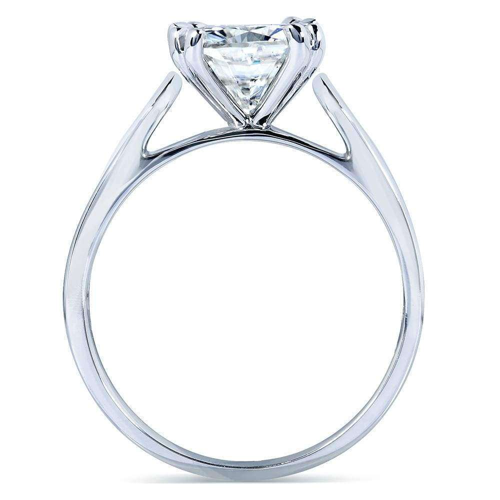 Kobelli Forever One (D-F) Colorless Moissanite Solitaire Ring 2 CTW 14k White Gold