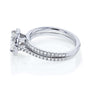 Kobelli Cushion Forever One (D-E-F) Moissanite and Diamond 1-1/2ct TGW Halo Bridal Set in 14k White Gold