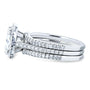 Kobelli Cushion Forever One Moissanite and Diamond Halo Bridal Rings Set 2 1/2 CTW 14k White Gold (DEF/VS, GH/I)