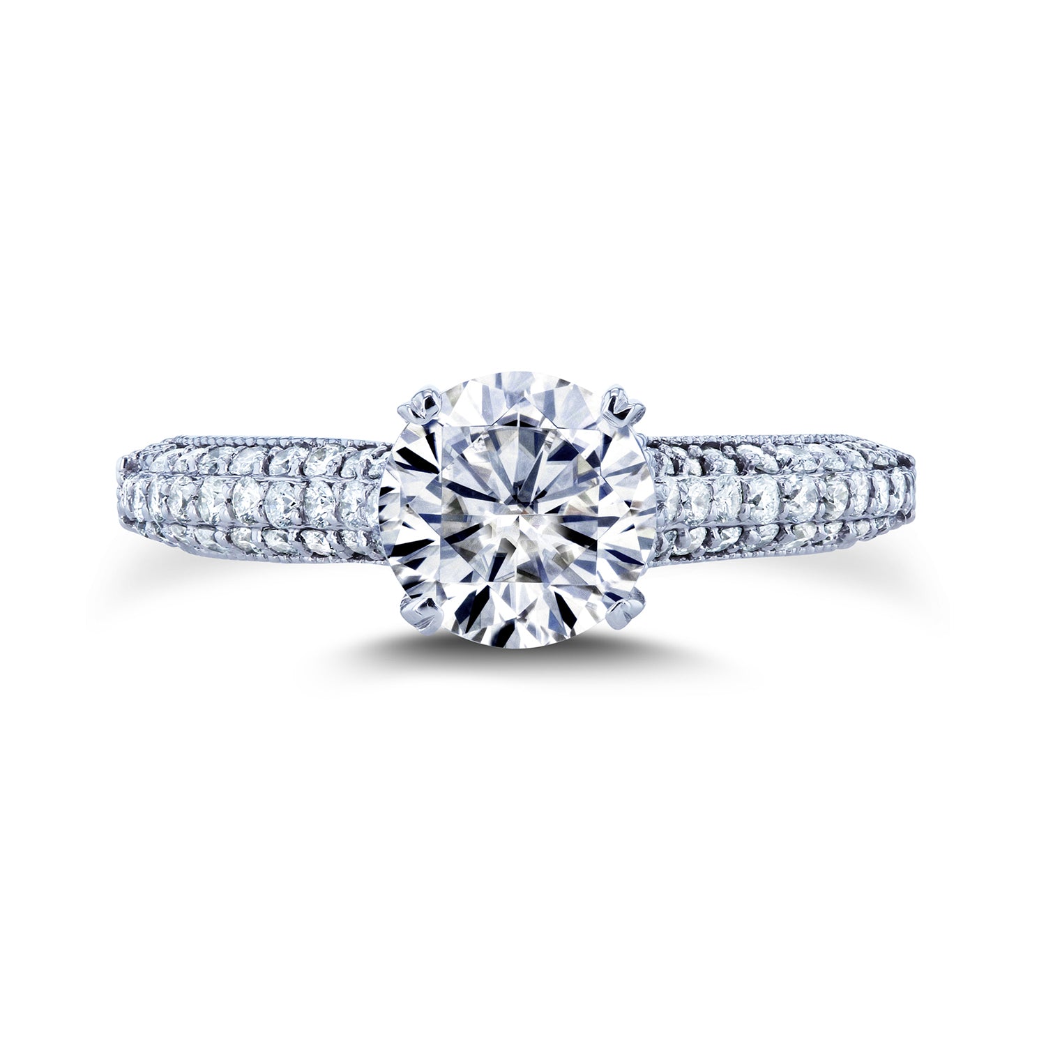 1.5 Carat Moissanite Micro Pavé Ring