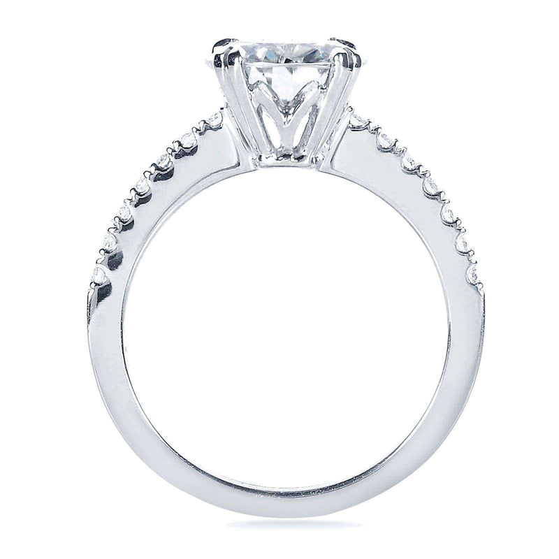 Kobelli Moissanite (DEF) and Diamond Engagement Ring 2 1/10 CTW 14k White Gold