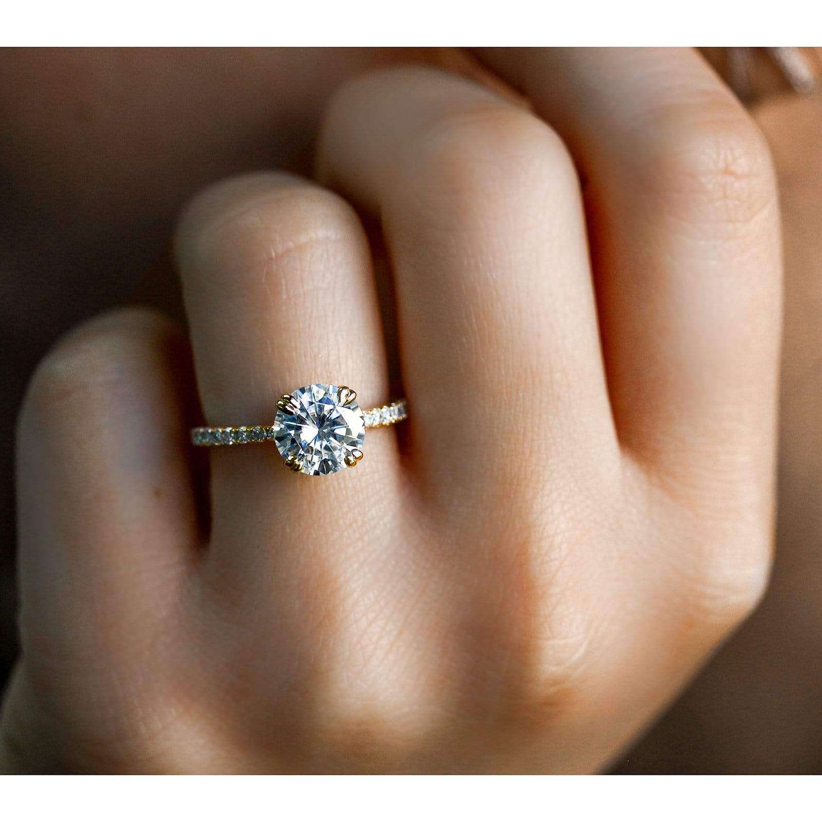 2.1 Carat Moissanite Tiffany Ring