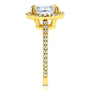 Kobelli Forever One Oval Moissanite and Diamond Halo Engagement Ring 2 1/3 CTW 14k Yellow Gold (DEF/VS, GH/I)
