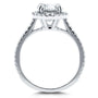Kobelli Forever One Oval Moissanite and Diamond Halo Engagement Ring 2 1/3 CTW 14k White Gold (DEF/VS, GH/I)