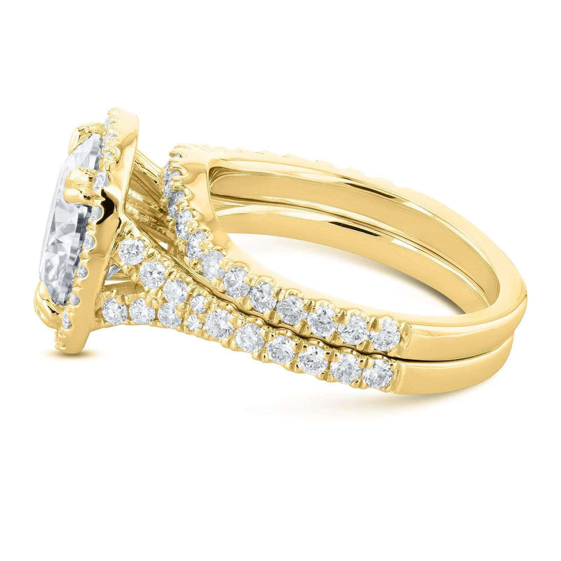 Kobelli 4 Carat Diamond & Moissanite Halo Ring