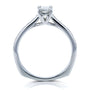 Kobelli Emerald Moissanite (DEF) and Diamond Vintage Trellis Engagement Ring 3/4 CTW 14k White Gold