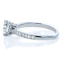 Kobelli Round Moissanite (DEF) and Diamond Vintage Trellis Engagement Ring 1 1/5 CTW 14k White Gold