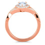 low center setting in rose gold
