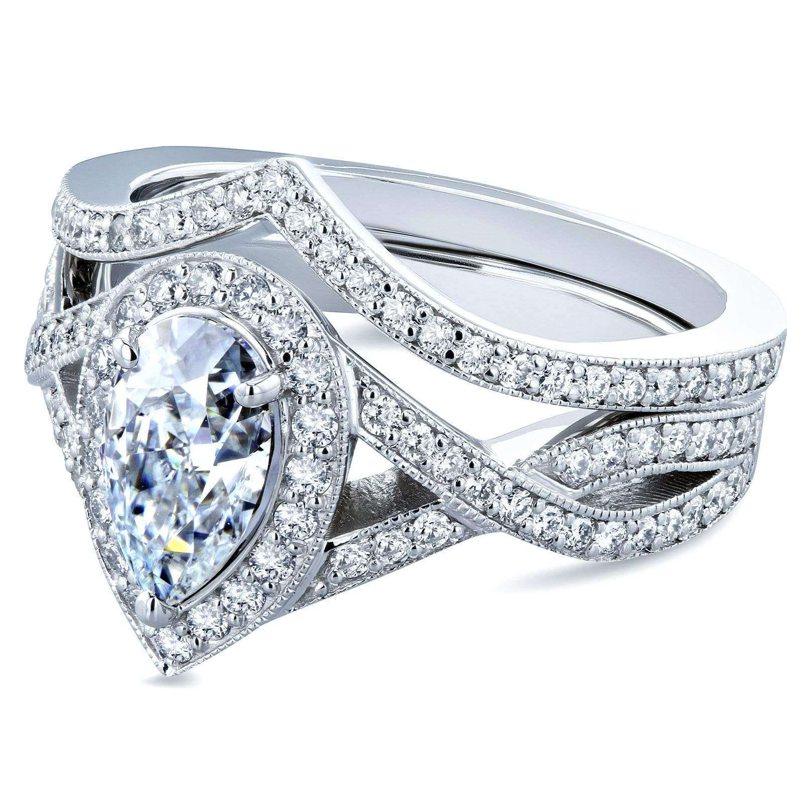Set of 2 Rings in White Gold