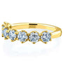 Kobelli 7-Stone Prong Set Moissanite Ring 1 1/10 Carat TW in 14k Yellow Gold (DEF/VS)