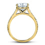 Kobelli Basket Cathedral 9mm Moissanite and Diamond Ring 14k Yellow Gold