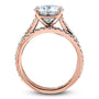 Kobelli Basket Cathedral 9mm Moissanite and Diamond Rings 14k Rose Gold