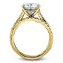 Kobelli Basket Cathedral 9mm Moissanite and Diamond Rings 14k Yellow Gold (HI/VS, GH/I)