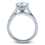 Kobelli Basket Cathedral 9mm Moissanite and Diamond Rings 14k White Gold (HI/VS, GH/I)