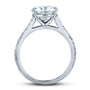 Kobelli Basket Cathedral 9mm Moissanite and Diamond Ring 14k White Gold