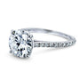 Kobelli Basket Cathedral 9mm Moissanite and Diamond Ring 14k White Gold