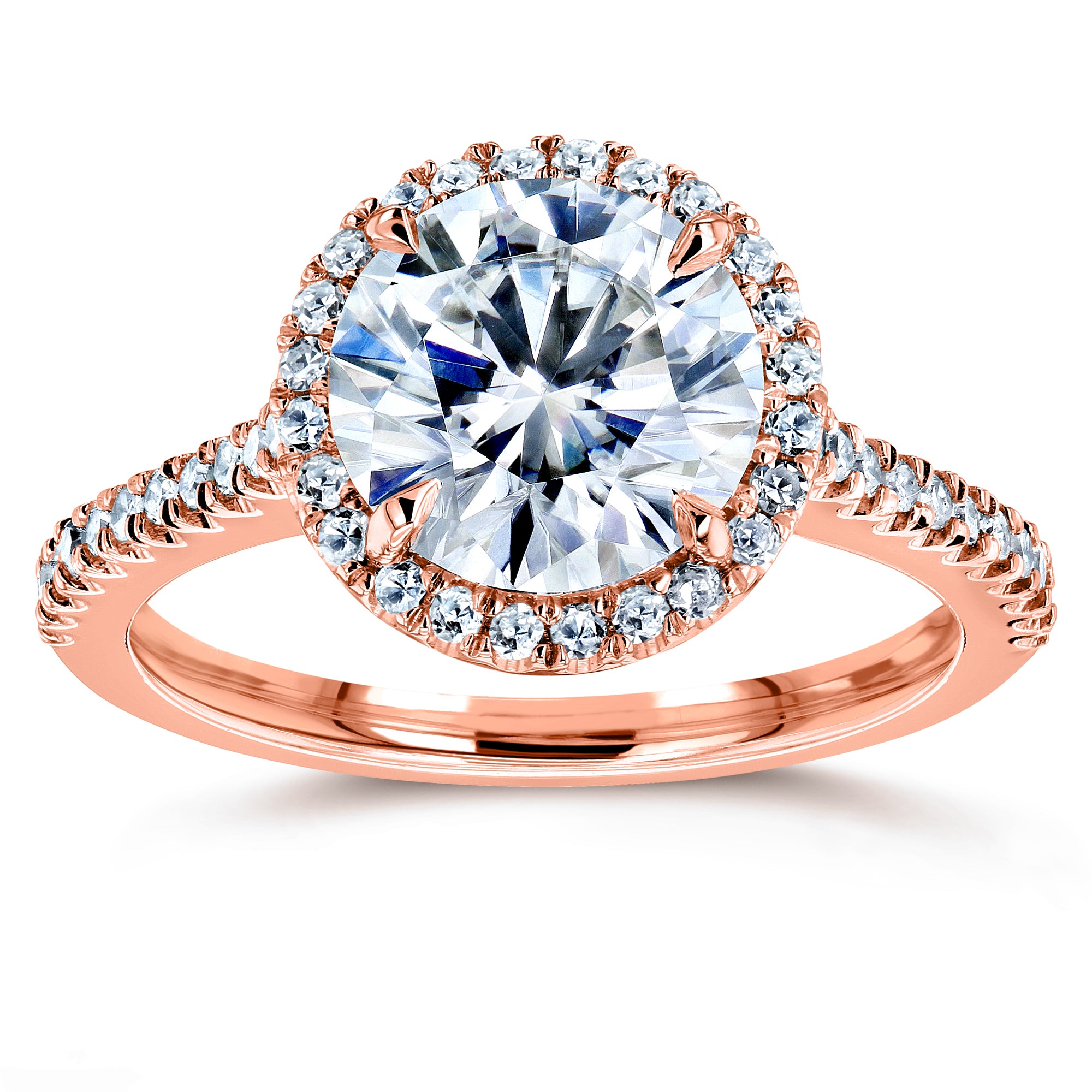 2.2 Carat Moissanite Round Capri Ring