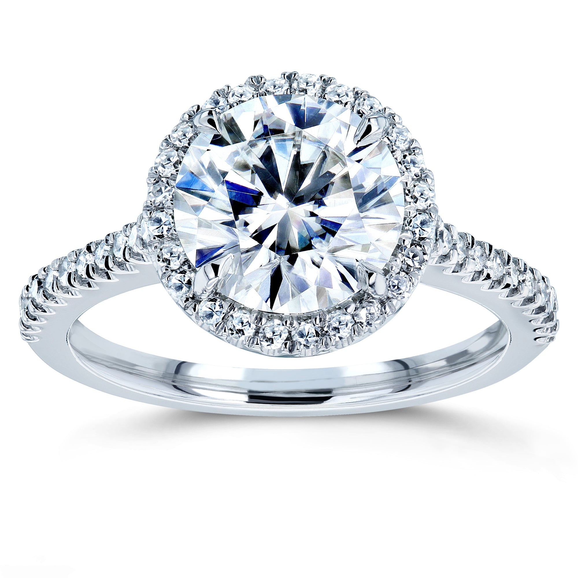 2.14 Carat Moissanite Round Capri Ring (DEF/VS)
