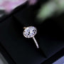 Kobelli Oval Moissanite and Diamond Halo Engagement Ring 2 1/4 CTW 14k Gold