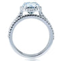 Kobelli Oval Forever One Moissanite and Diamond Halo Bridal Rings Set 2 3/8 CTW 14k White Gold (DEF/VS, GH/I)
