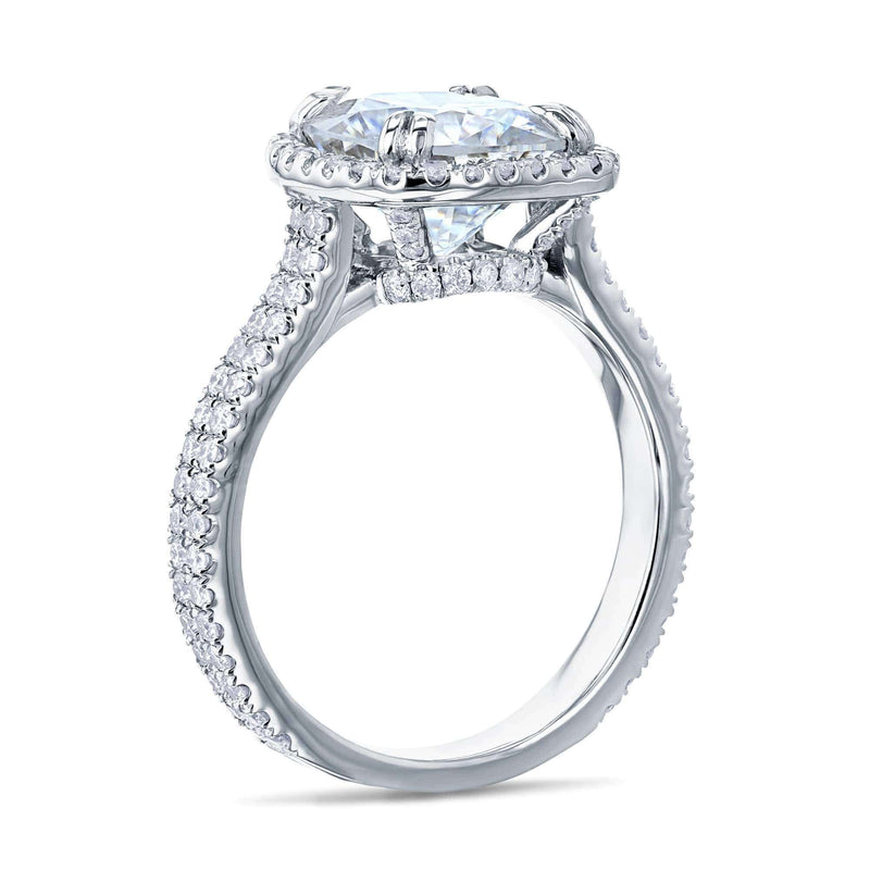 Kobelli 2.8ct Moissanite Engagement Ring and 5/8ct Diamond Head Halo in ...