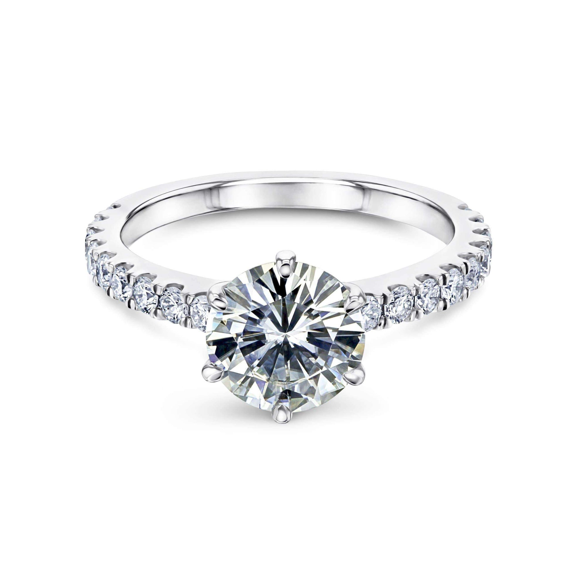 2.4 Carat Moissanite 6-Prong Tiffany Ring (DEF/VS)