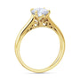 Kobelli 1ct Round Moissanite Volutes W-Head Ring