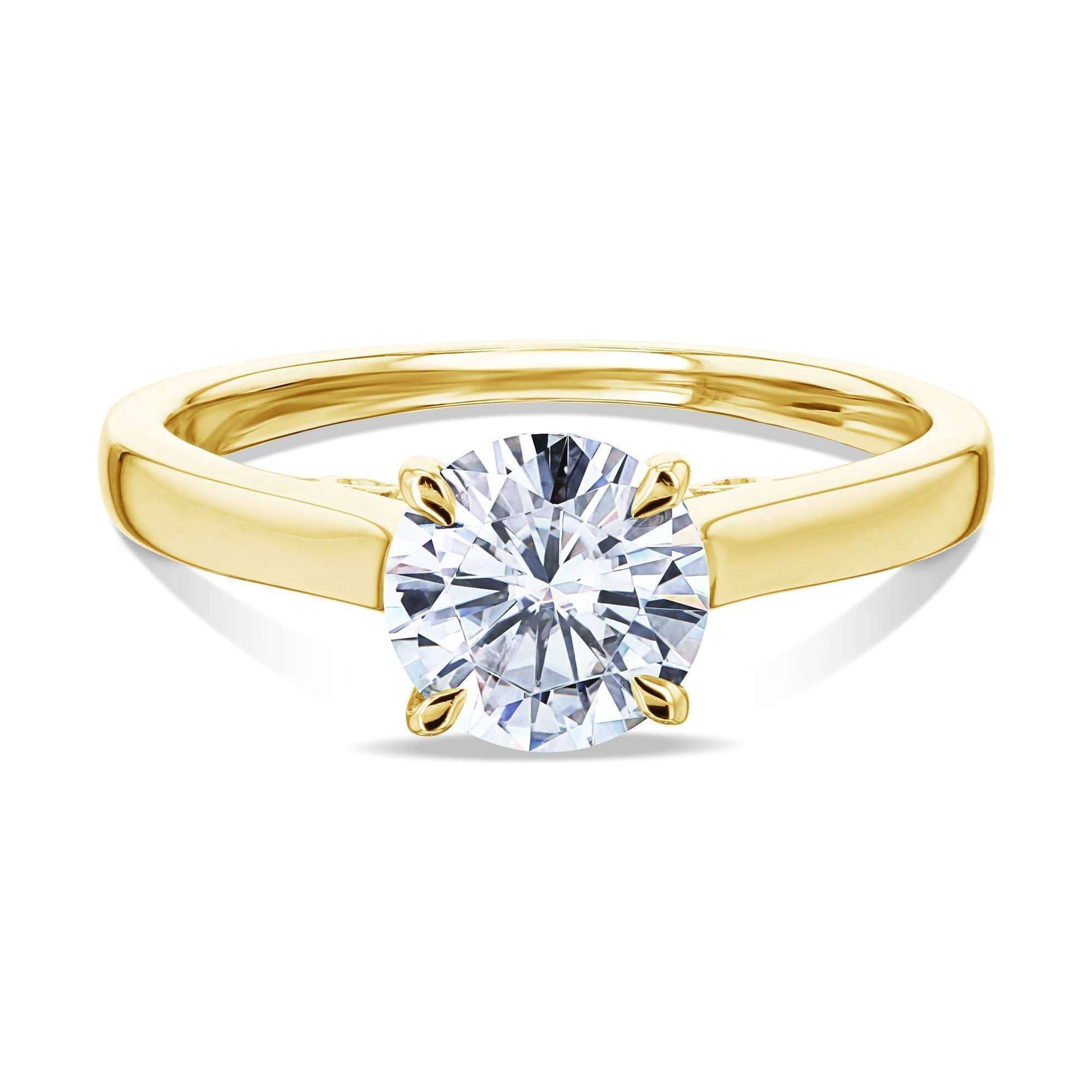 Kobelli 1ct Round Forever One Moissanite Volutes W-Head Ring