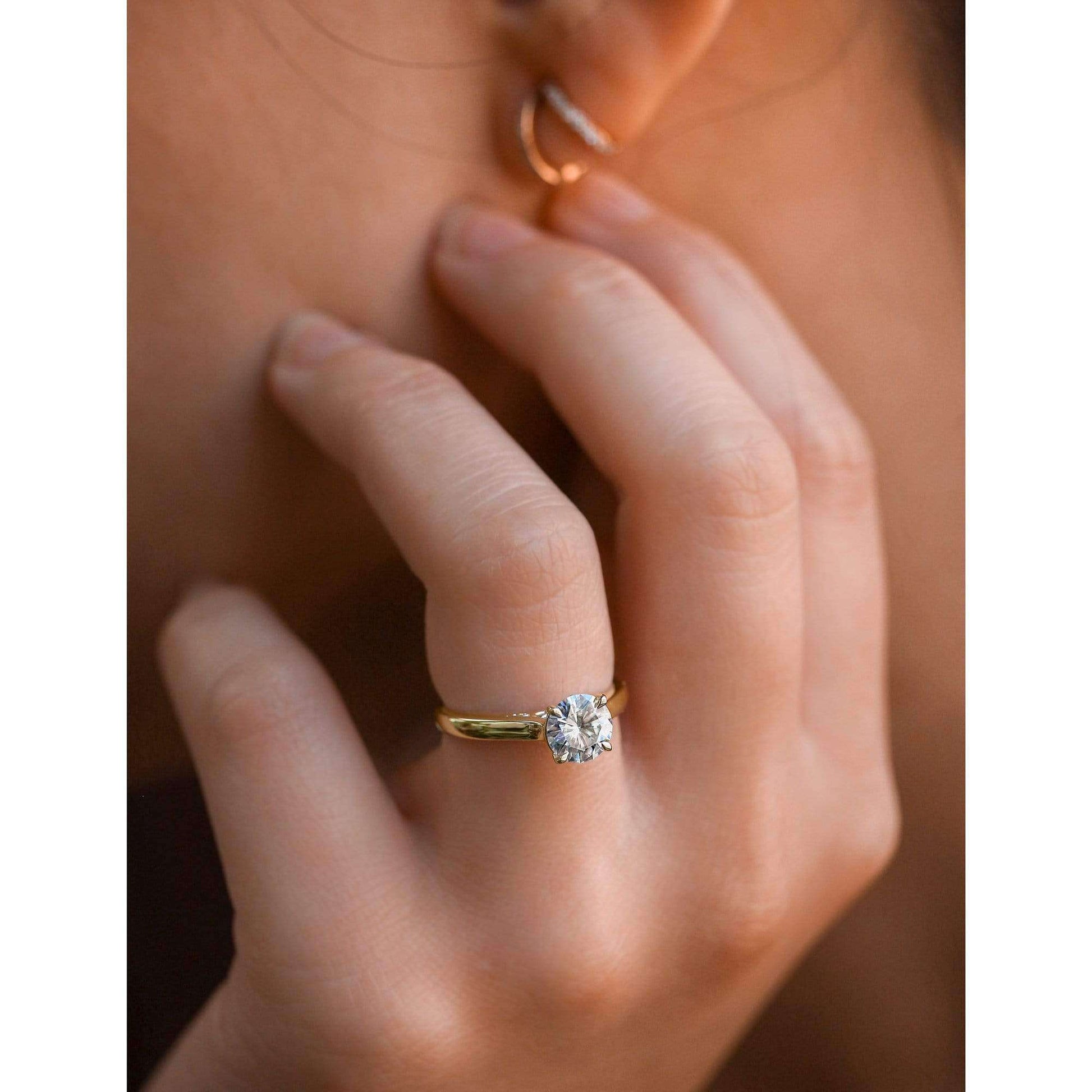 Kobelli 1ct Round Moissanite Volutes W-Head Ring