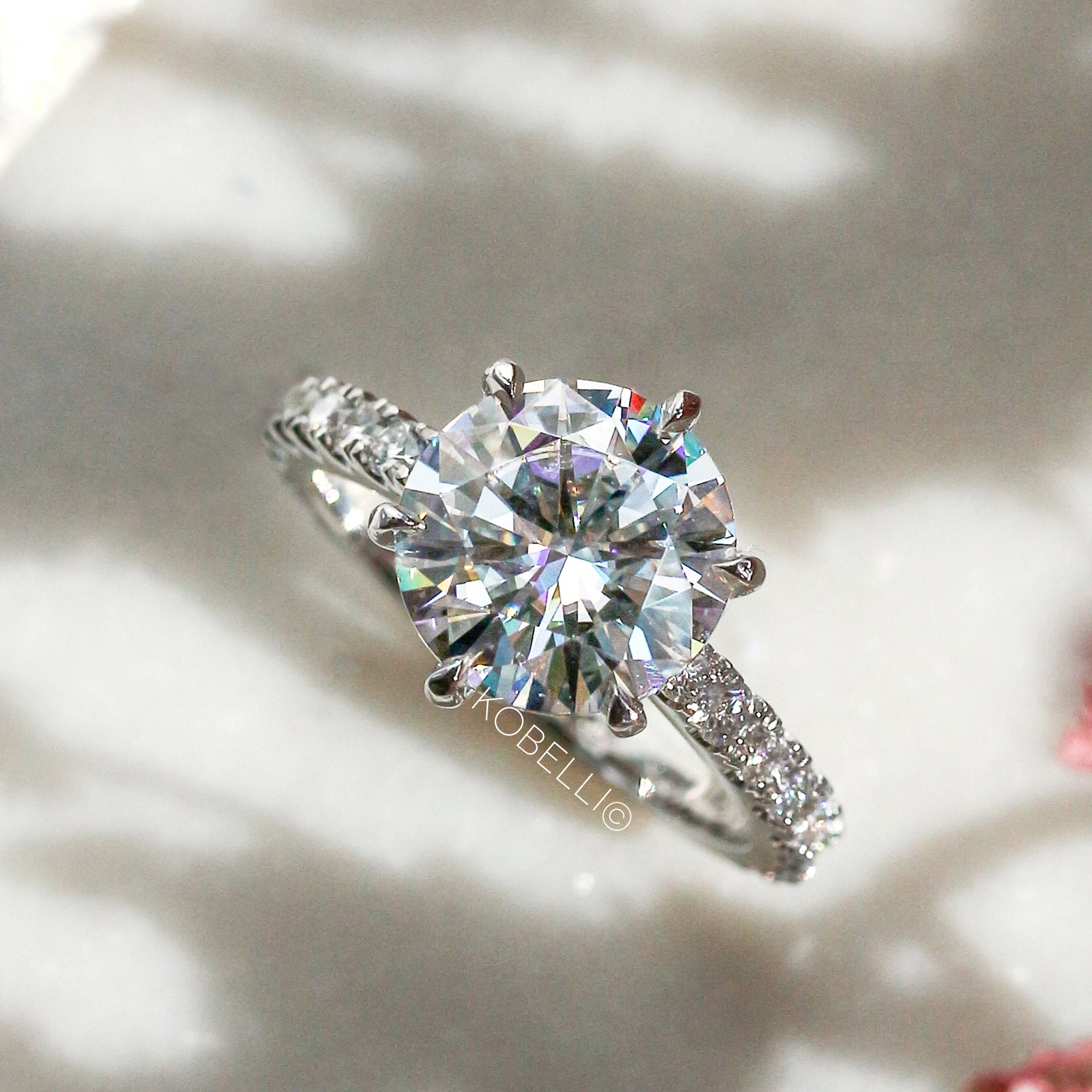 3.6 Carat Moissanite 6-Prong Tiffany Ring