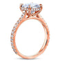 Kobelli 2ct Cushion Moissanite Drop Halo Ring