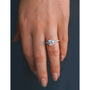 Kobelli 2ct Cushion Moissanite Drop Halo Ring