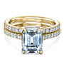 Kobelli 2.4 CT Emerald Moissanite Drop Halo Bridal Set 